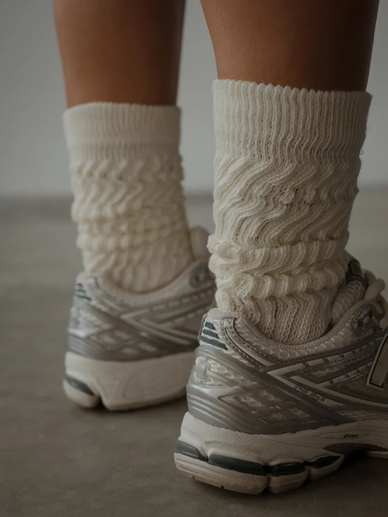 SCRUNCH SOCKS - CREAMY