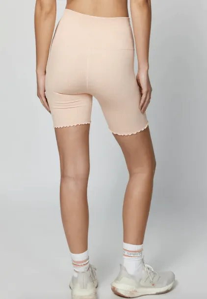 Seamless Ruffle Biker by Spiritual Gangster |  Dusk Pink