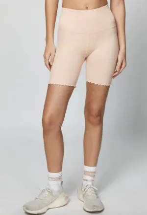 Seamless Ruffle Biker by Spiritual Gangster |  Dusk Pink