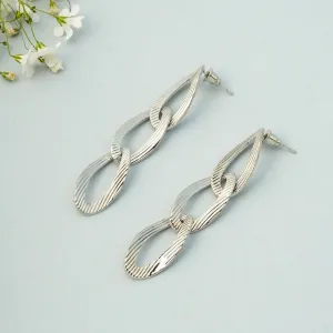 Silver Curb Chain Earrings