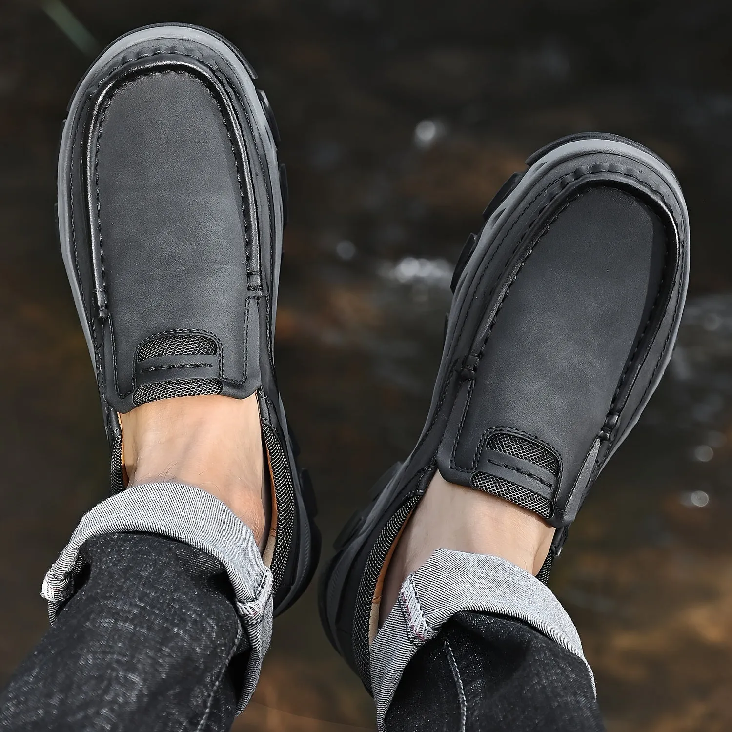 [Slip On Loafers] Comfortable Men's Slip On Loafers - Non-Slip Driving Shoes for Men