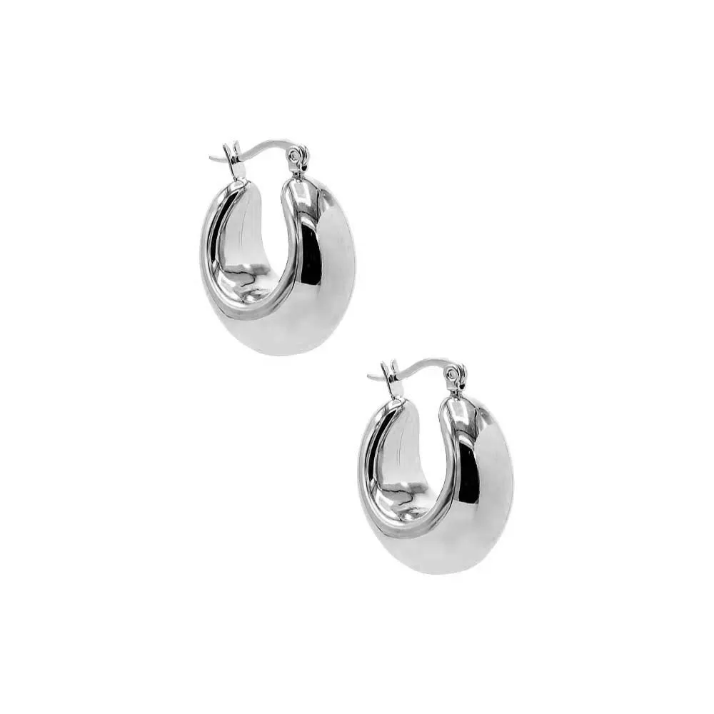 Solid Wide Hoop Earring