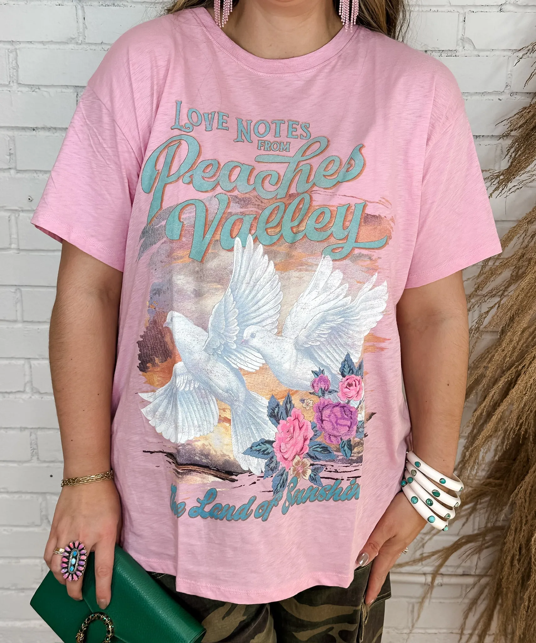 {Spell} Peaches Biker Tee - Musk