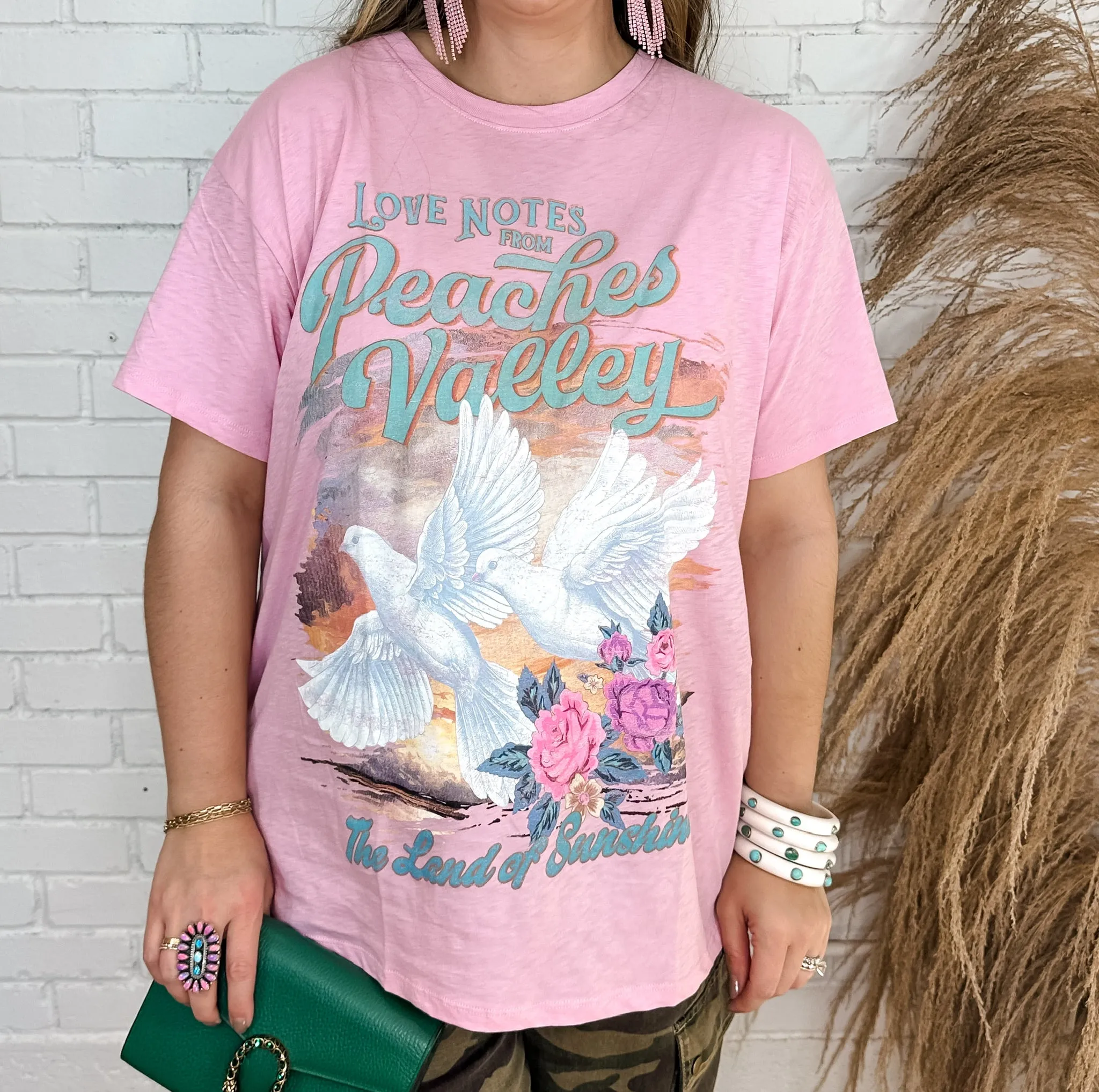 {Spell} Peaches Biker Tee - Musk