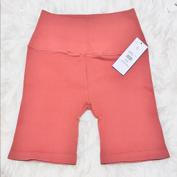 ✨SPIRITUAL GANGSTER✨Seamless Biker Shortie in Rust