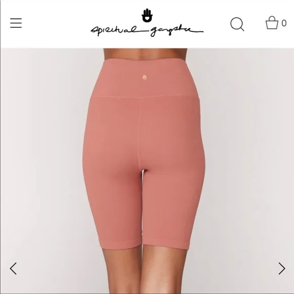 ✨SPIRITUAL GANGSTER✨Seamless Biker Shortie in Rust
