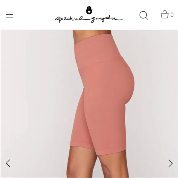 ✨SPIRITUAL GANGSTER✨Seamless Biker Shortie in Rust