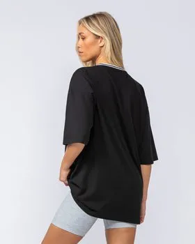 Sporting Club Oversized Tee - Black