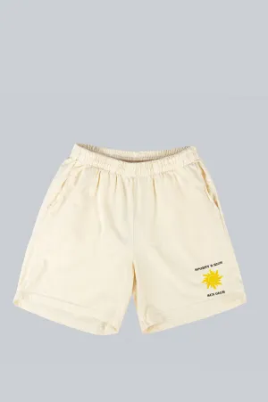 SPORTY AND RICH SUN CLUB SHORTS CREAM