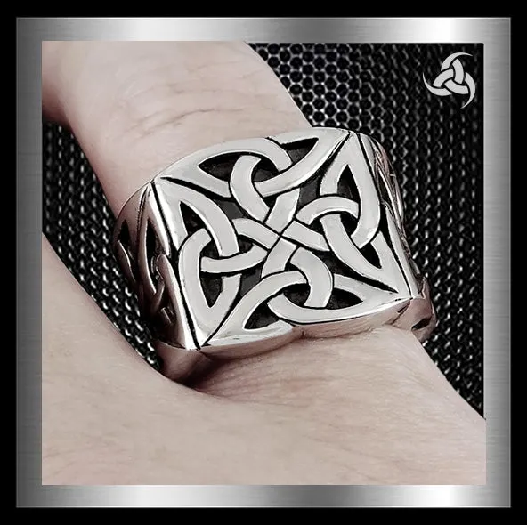 Sterling Silver Celtic Biker Iron Cross Ring