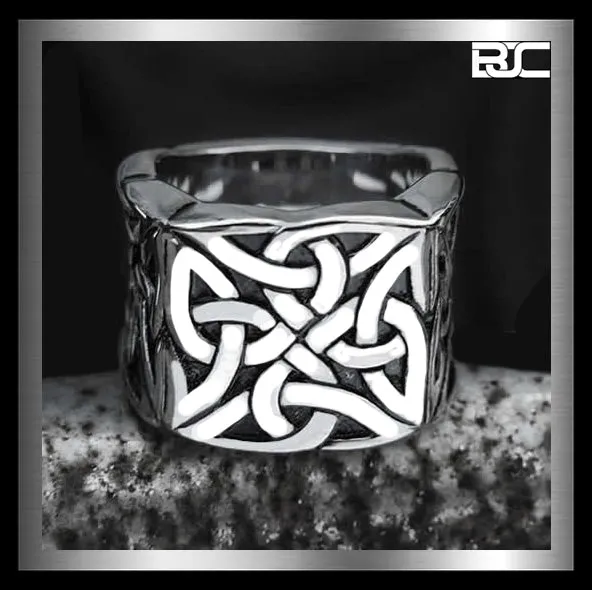Sterling Silver Celtic Biker Iron Cross Ring
