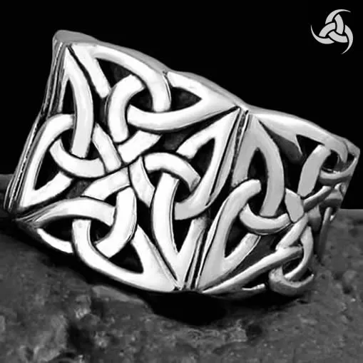 Sterling Silver Celtic Biker Iron Cross Ring