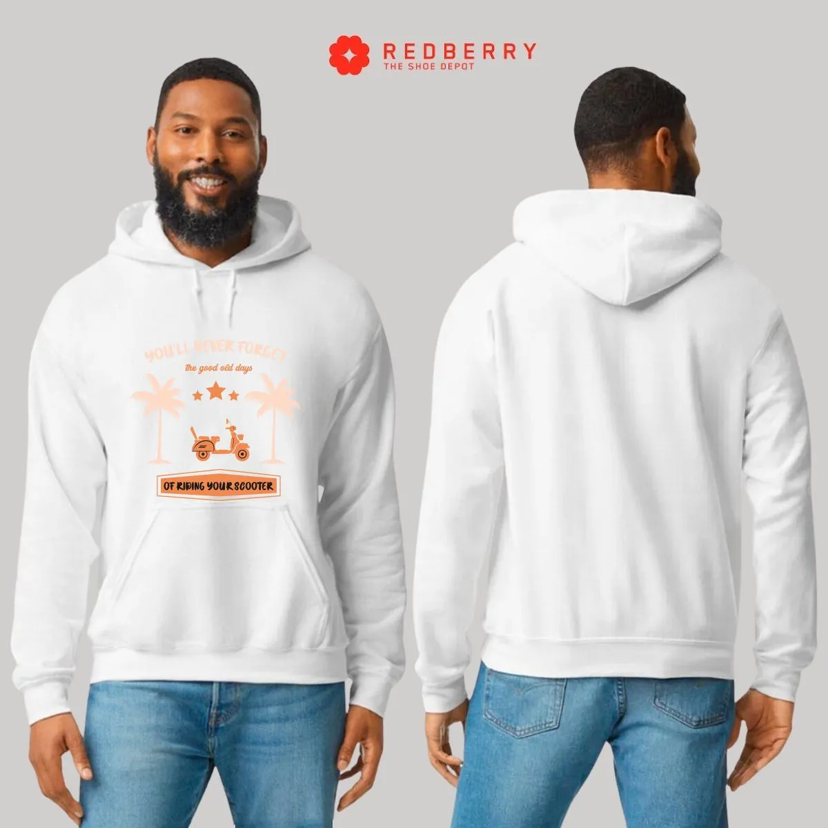 Sudadera Hombre  Hoodie Scooter Moto Biker Vintage 050