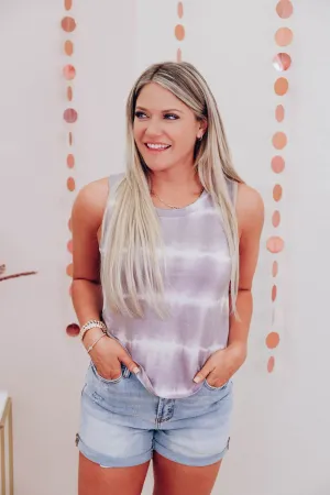 Summer Days Bleach Wash Tank - Gray