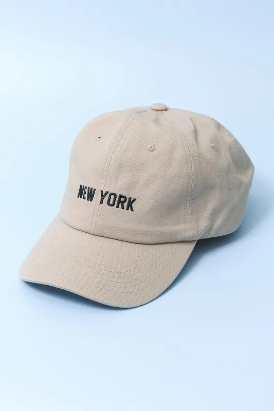 The Mari Embroidered City Basball Hat