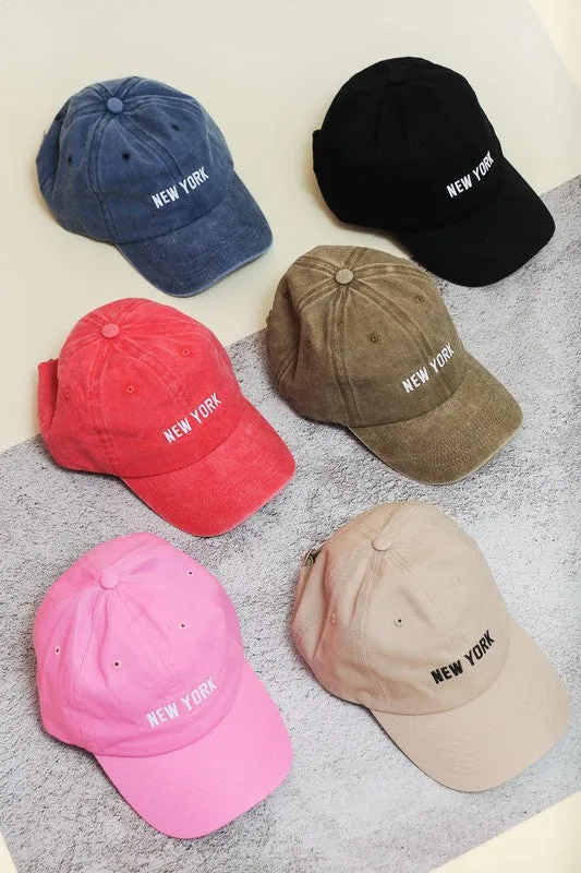 The Mari Embroidered City Basball Hat