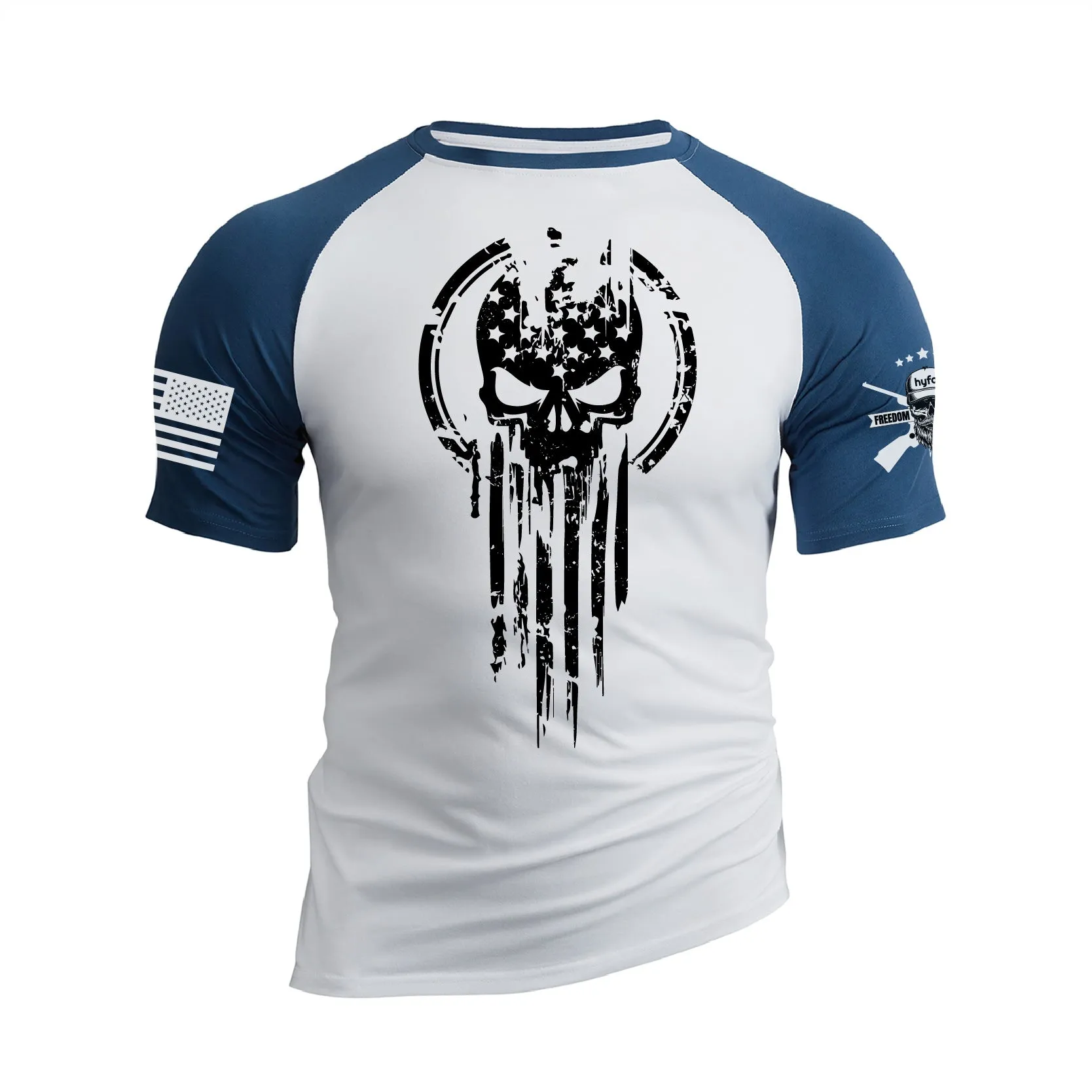 THE PUNISHER 100% COTTON RAGLAN GRAPHIC TEE