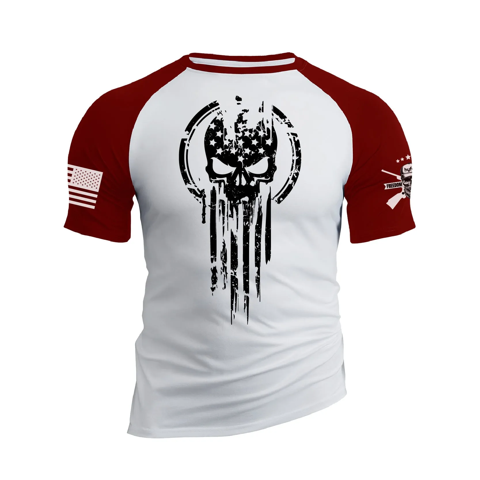 THE PUNISHER 100% COTTON RAGLAN GRAPHIC TEE