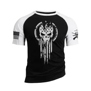 THE PUNISHER 100% COTTON RAGLAN GRAPHIC TEE