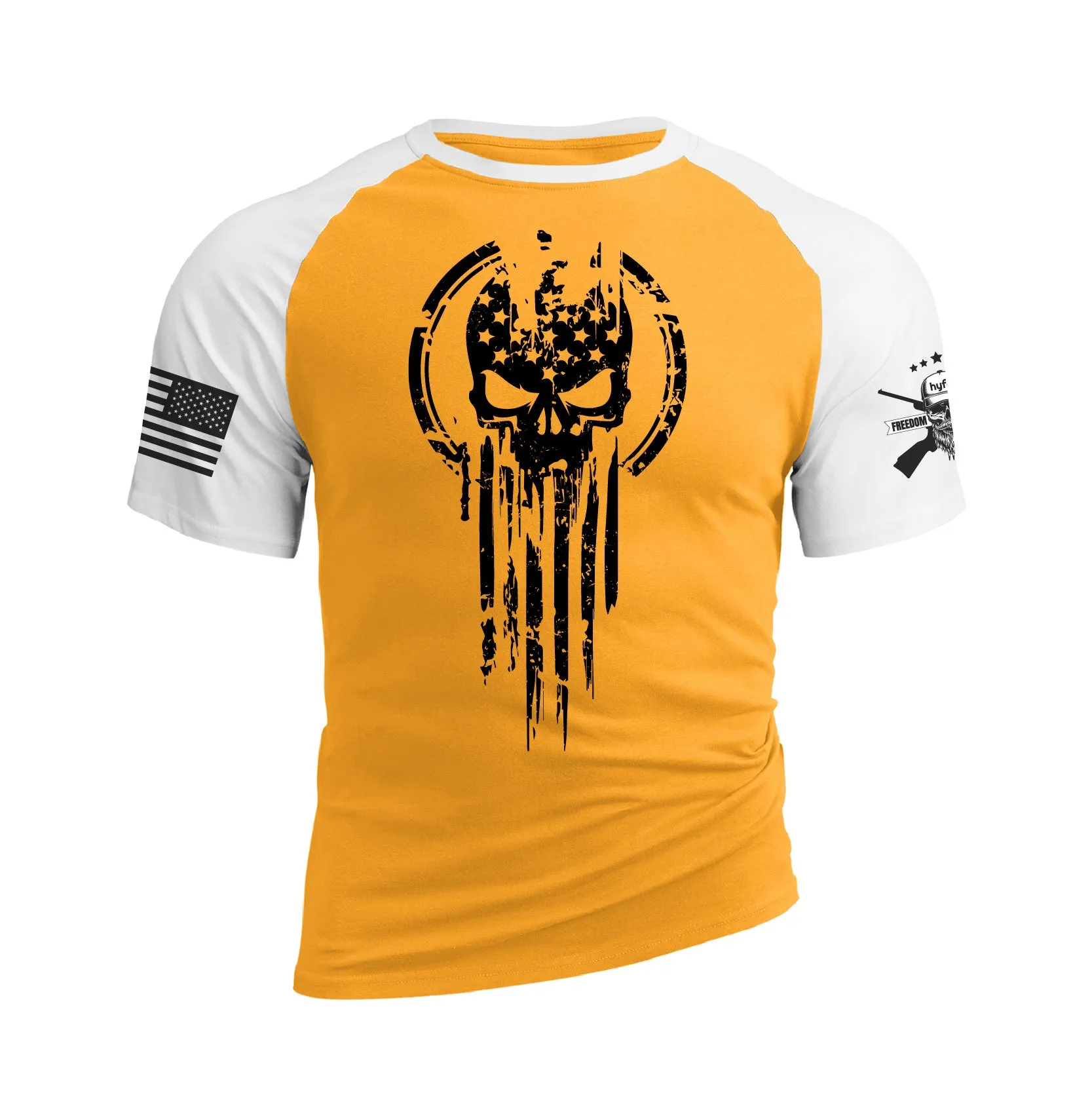 THE PUNISHER 100% COTTON RAGLAN GRAPHIC TEE