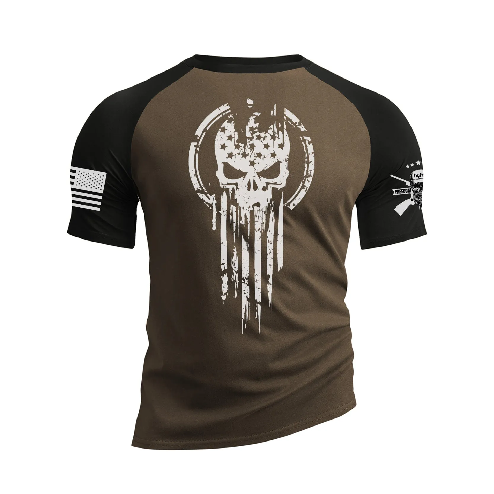 THE PUNISHER 100% COTTON RAGLAN GRAPHIC TEE
