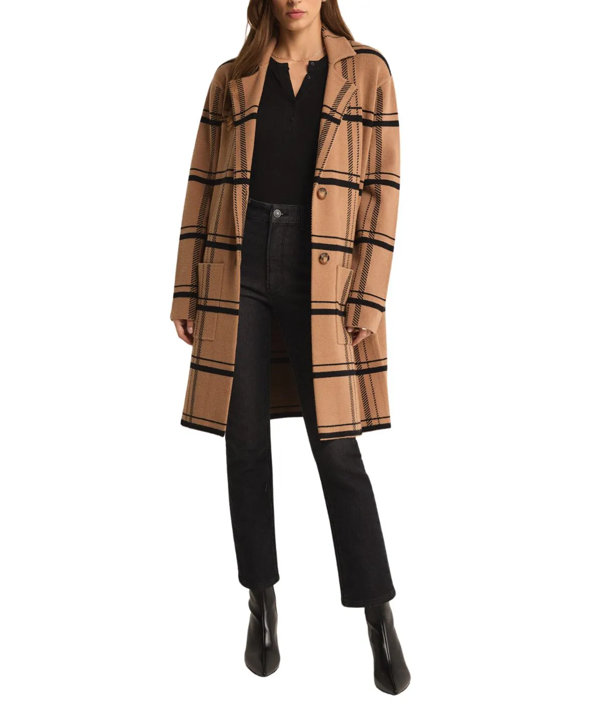TIMBER PLAID CARDIGAN-CAMPFIRE