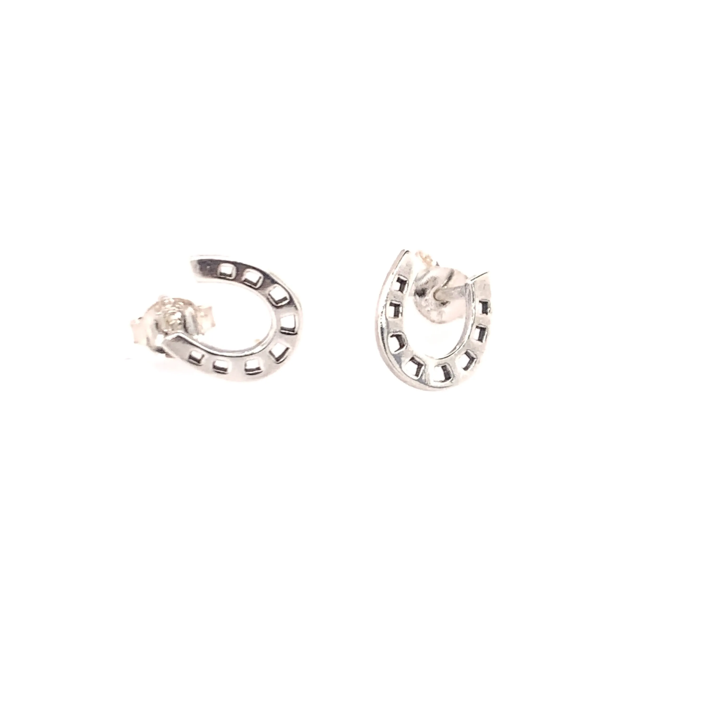 Tiny Horseshoe Earrings With Nail Holes
