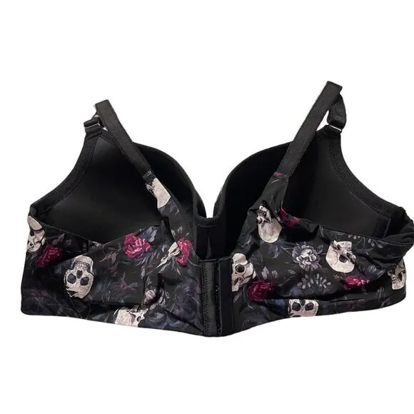 Torrid Womens NWT Skull Smoothing Lightly Lined Full Coverage Balconette Bra 42F