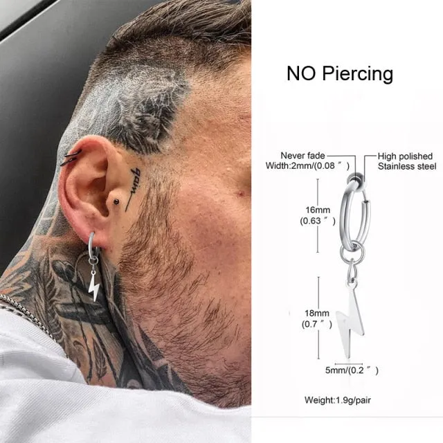 Triangle Long Chain Cuff Earring, without piercing