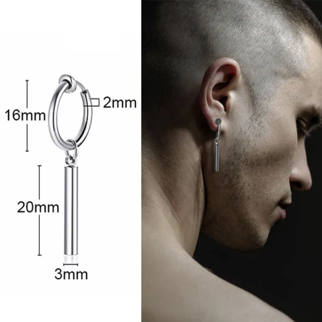 Triangle Long Chain Cuff Earring, without piercing