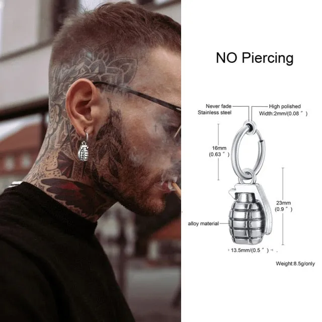 Triangle Long Chain Cuff Earring, without piercing