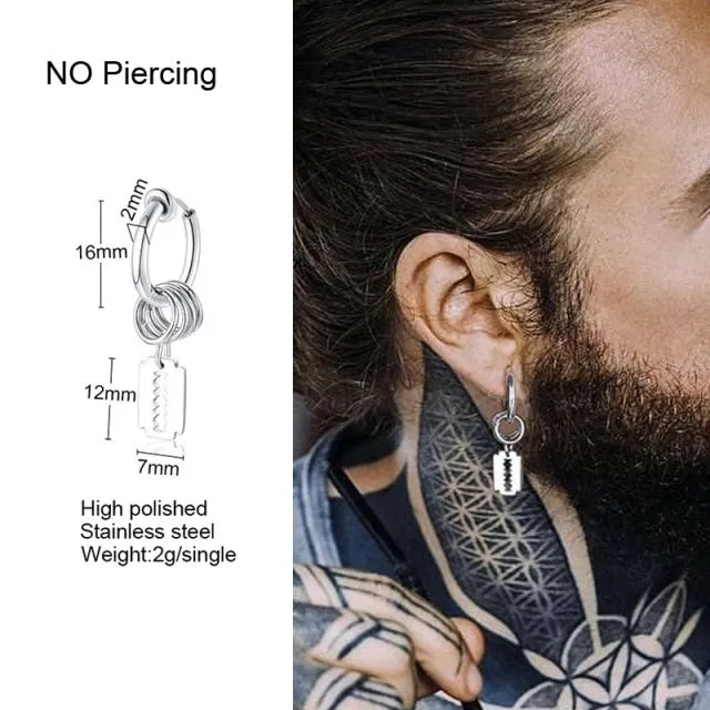 Triangle Long Chain Cuff Earring, without piercing
