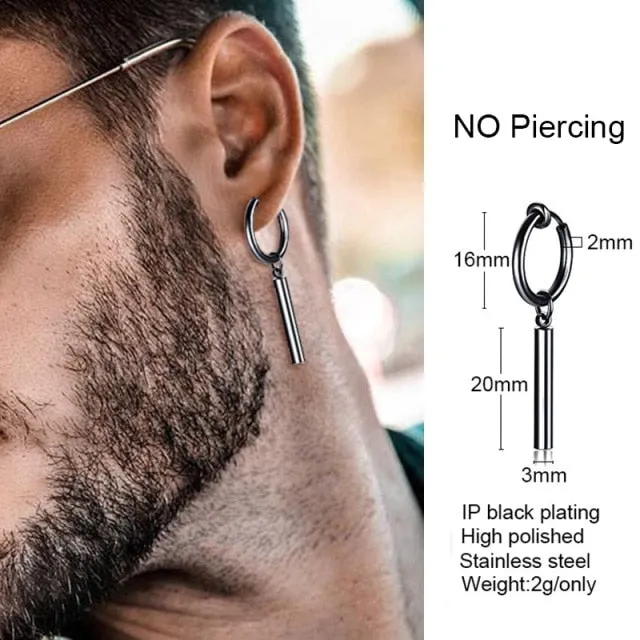 Triangle Long Chain Cuff Earring, without piercing