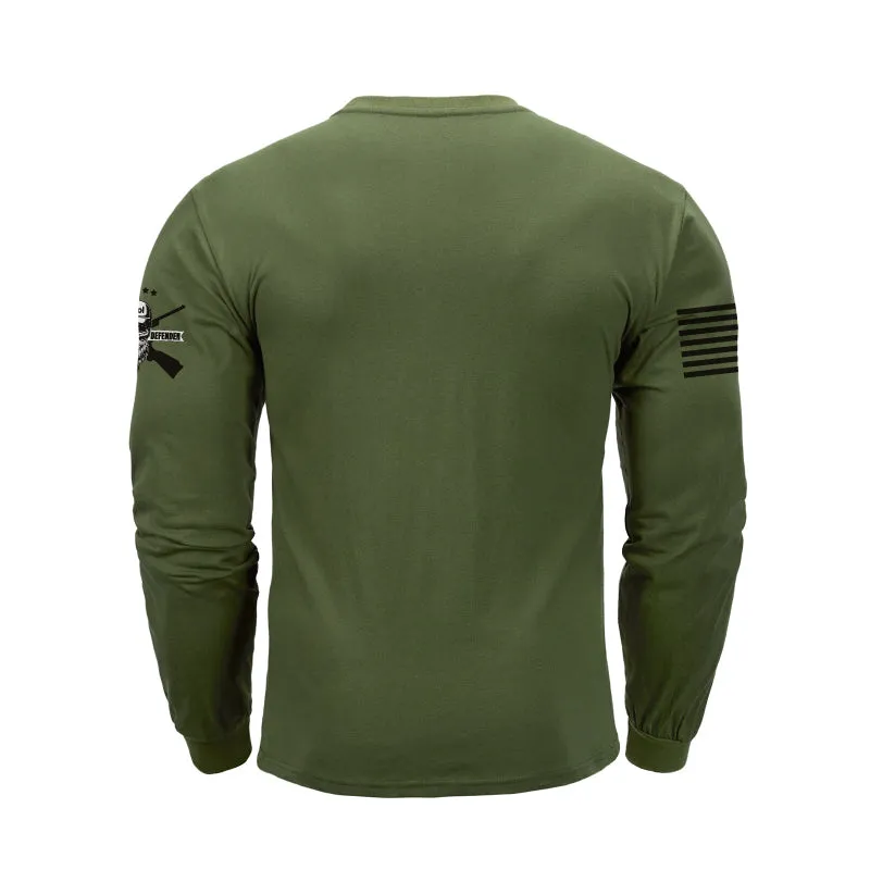 USA FLAG 100%COTTON GRAPHIC LONG SLEEVE T-SHIRT
