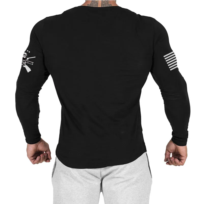 USA FLAG 100%COTTON GRAPHIC LONG SLEEVE T-SHIRT