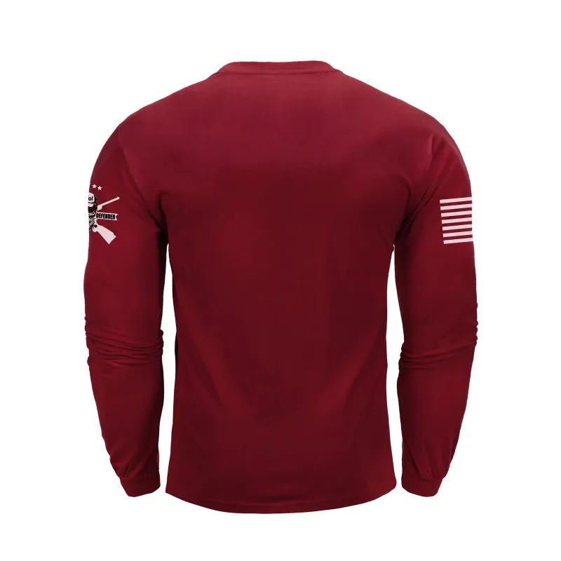 USA FLAG 100%COTTON GRAPHIC LONG SLEEVE T-SHIRT