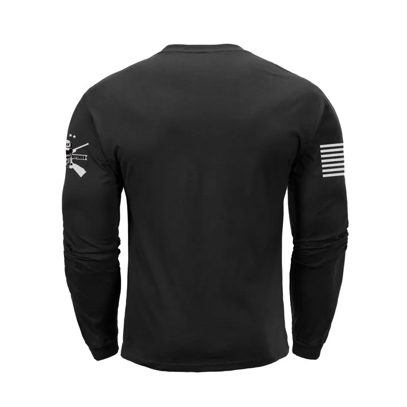 USA FLAG 100%COTTON GRAPHIC LONG SLEEVE T-SHIRT
