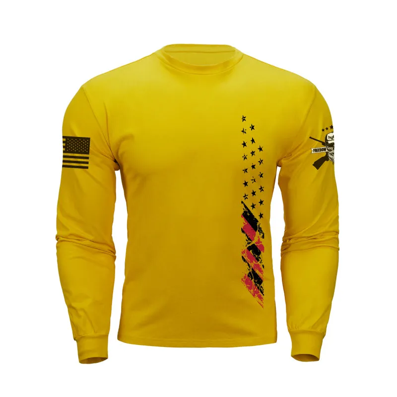 USA FLAG 100%COTTON GRAPHIC LONG SLEEVE T-SHIRT