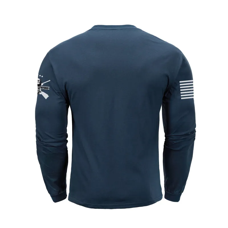 USA FLAG 100%COTTON GRAPHIC LONG SLEEVE T-SHIRT