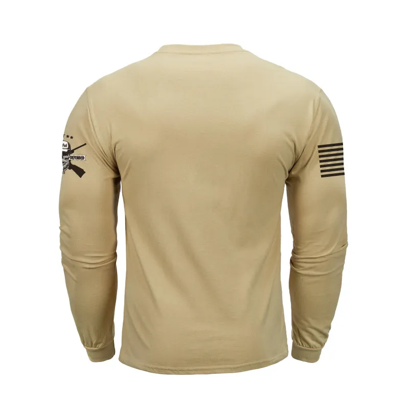 USA FLAG 100%COTTON GRAPHIC LONG SLEEVE T-SHIRT