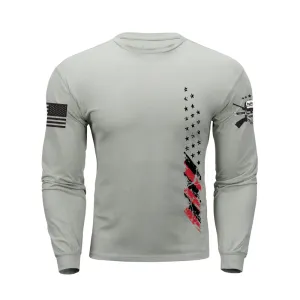 USA FLAG 100%COTTON GRAPHIC LONG SLEEVE T-SHIRT