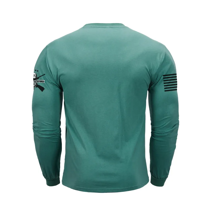 USA FLAG 100%COTTON GRAPHIC LONG SLEEVE T-SHIRT