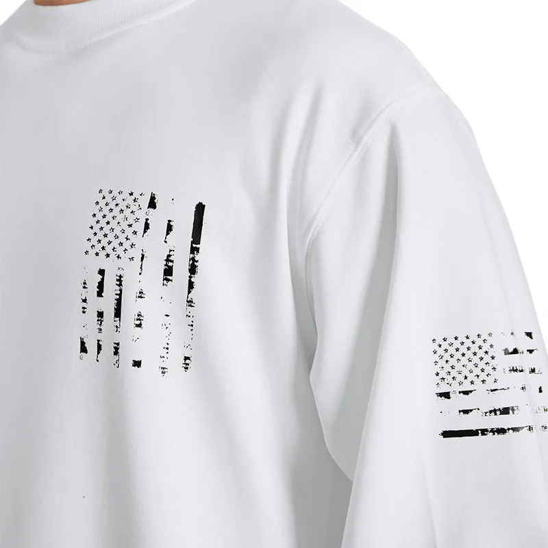USA FLAG CROSS SWEATSHIRT