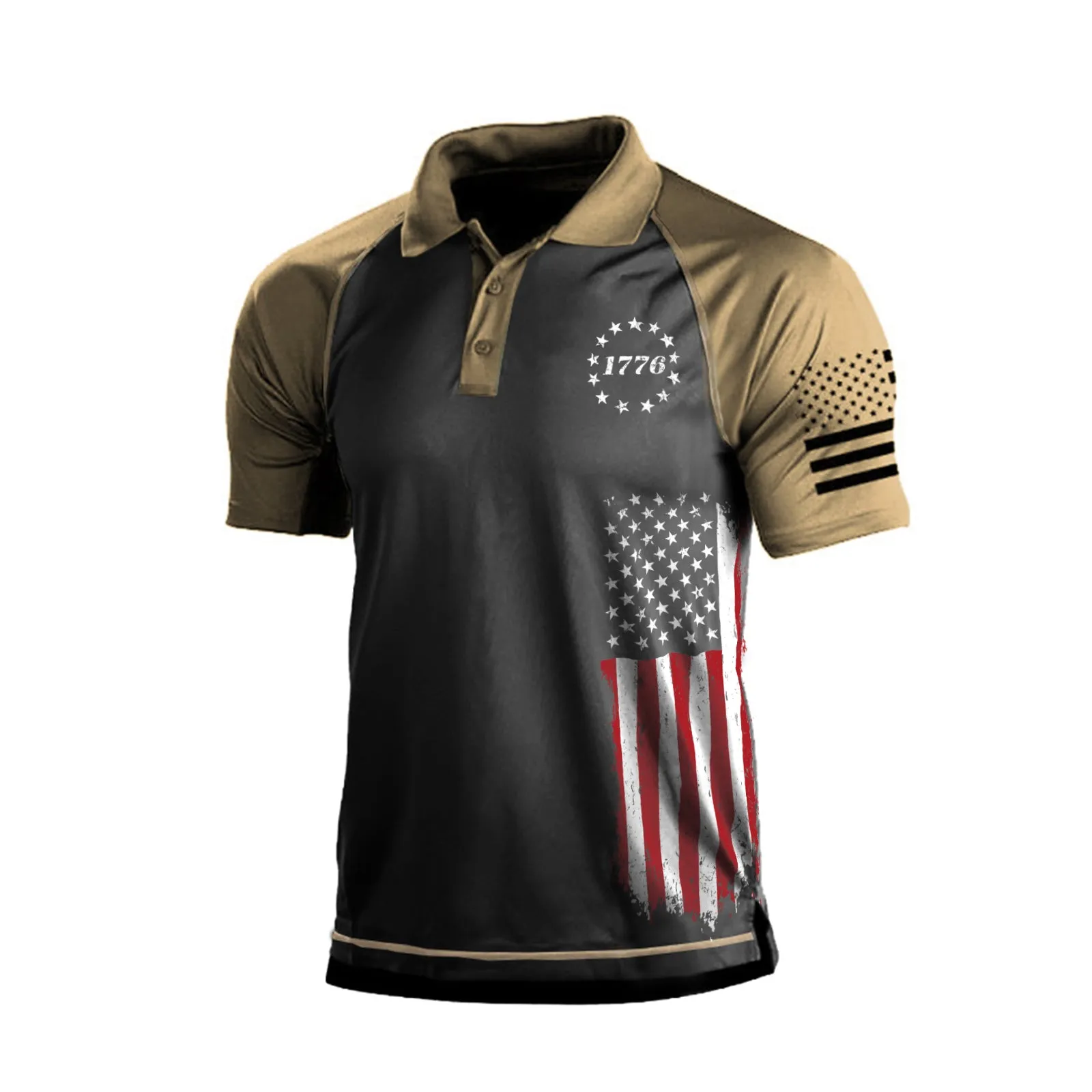 USA FLAG   GRAPHIC POLO SHIRT