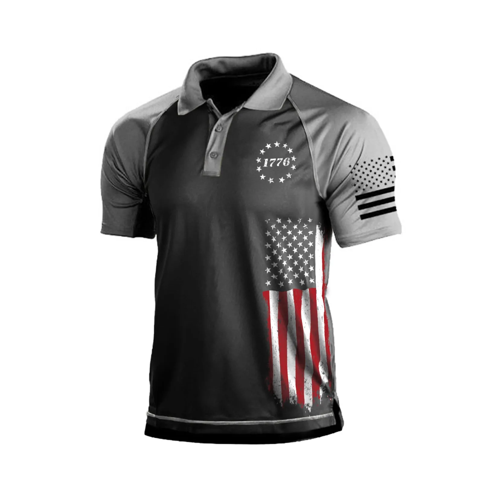 USA FLAG   GRAPHIC POLO SHIRT