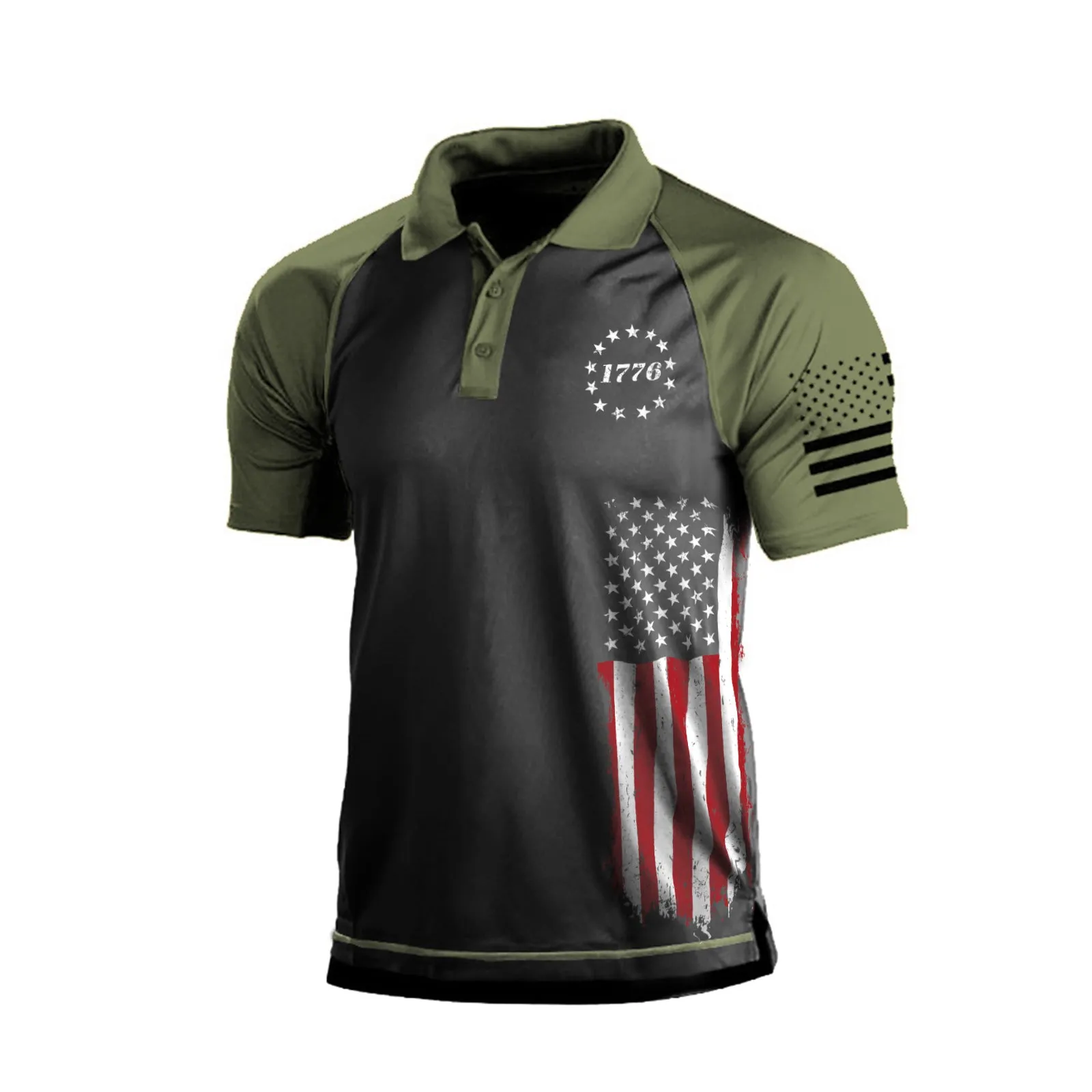 USA FLAG   GRAPHIC POLO SHIRT