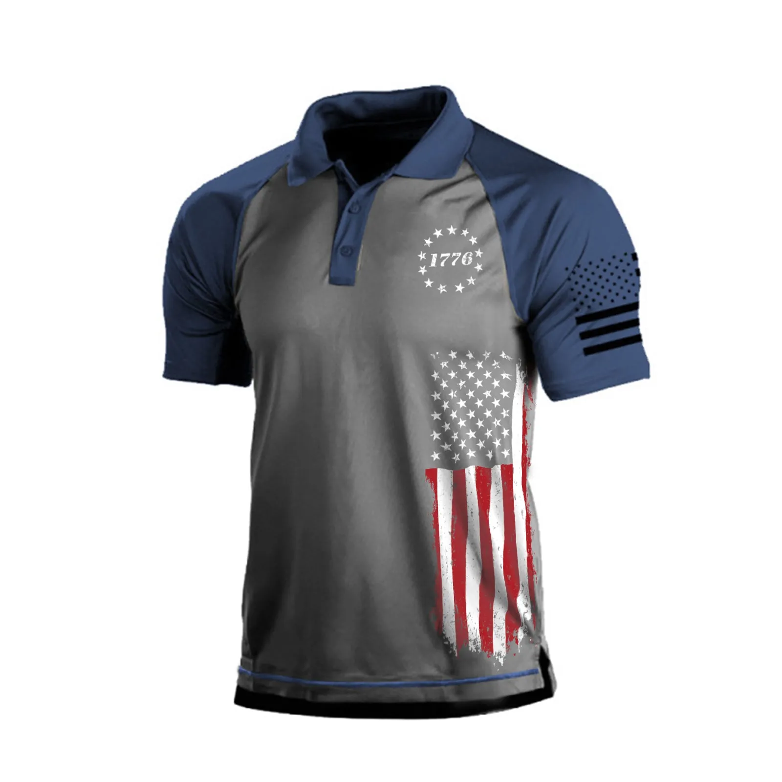 USA FLAG   GRAPHIC POLO SHIRT