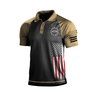 USA FLAG   GRAPHIC POLO SHIRT