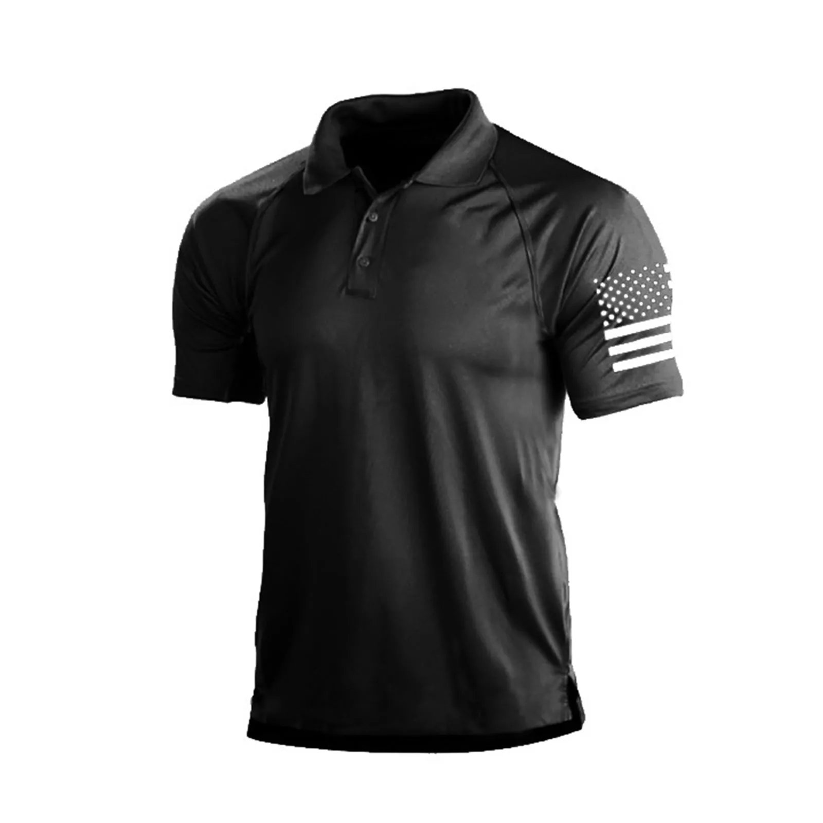 USA FLAG USA FLAG RAGLAN GRAPHIC POLO SHIRT