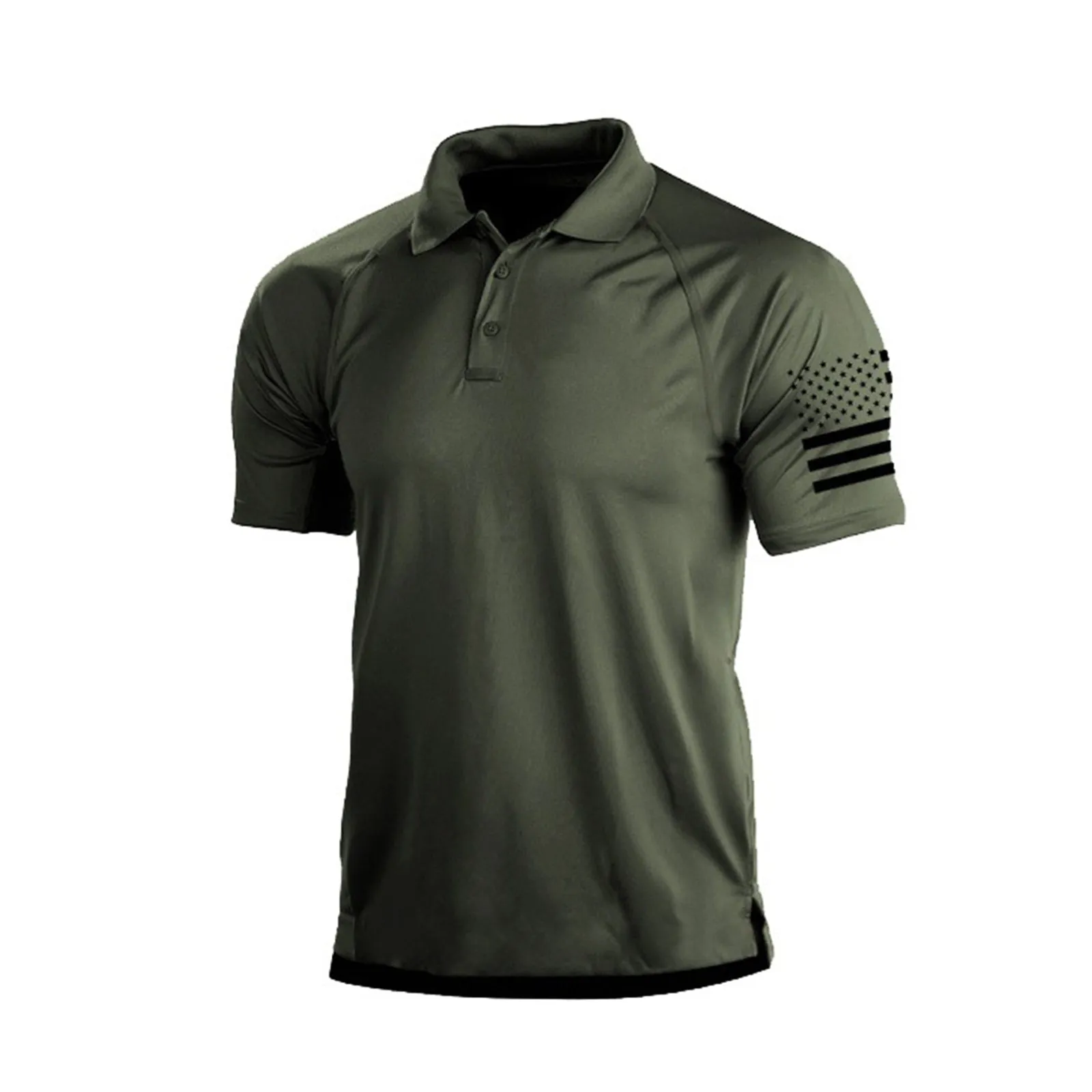 USA FLAG USA FLAG RAGLAN GRAPHIC POLO SHIRT